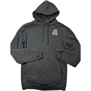 For the Oceans Jolly Roger Hoodie Womens Medium Black Graphic Organic